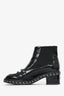 Pre-Loved Chanel™ Black Patent Chain Chelsea Booties Size 36.5 (As Is)