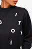 Louis Vuitton Black Letters Embroidered Sweaters Size S