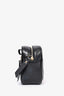 Saint Laurent Black Leather Chevron Logo 'Lou' Belt Bag