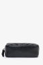 Saint Laurent Black Leather Chevron Logo 'Lou' Belt Bag