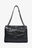 Saint Laurent Black Crinkle Leather Niki Shoulder Bag