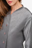 Issey Miyake White Label Vintage Silver Pleated Cardigan Size 3