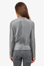 Issey Miyake White Label Vintage Silver Pleated Cardigan Size 3
