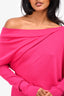 Tom Ford Pink Cashmere Knit Off the Shoulder Dress Size XS