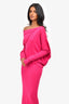 Tom Ford Pink Cashmere Knit Off the Shoulder Dress Size XS