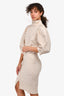 Isabel Marant Etoile Cream Denim Mock Neck Dress Size 40