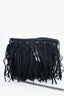 Stella McCartney Black Suede Fringe Falabella Bucket Bag