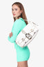 Versace White Leather/Canvas Grace Medusa Print Shoulder Bag
