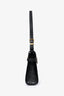 Saint Laurent Black Croc Embossed Medium Manhattan Shoulder Bag