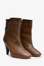 Isabel Marant Brown Leather Ankle Boot with Buttons Size 39