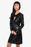 Halston Black Sequin Bow Detail Mini Dress Size 6