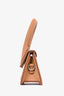 Jacquemus Tan Brushed Leather Le Chiquito Homme Top Handle with Strap