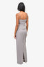 Lovers and Friends Grey Strappy Cropped Top + Skirt Set Size S