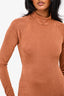 Camila Coelho Brown Mock Neck Open Back Maxi Dress Size S