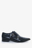 Christian Dior Black Leather Pointed Brogues Size 38.5