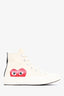 Comme des Garcons X Converse Beige High Top Sneakers Size 5