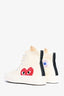 Comme des Garcons X Converse Beige High Top Sneakers Size 5