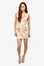 Lovers + Friends Beige Linen Rosette Mini Dress Size XS