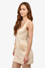 Lovers + Friends Beige Linen Rosette Mini Dress Size XS