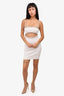 Rumer White/Taupe Cut-Out Mini Dress Size XS