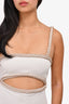 Rumer White/Taupe Cut-Out Mini Dress Size XS