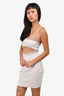 Rumer White/Taupe Cut-Out Mini Dress Size XS