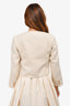 L'Academie Cream Wool Blend Boucle Evening Jacket Size XS