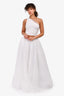 Majorelle White Tulle One Shoulder Top + Skirt Set Size XS