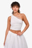 Majorelle White Tulle One Shoulder Top + Skirt Set Size XS