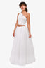Majorelle White Tulle One Shoulder Top + Skirt Set Size XS