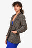 Cinq a Sept Gold/Multicolour Tweed Blazer Size 2