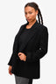 Chloe Black Wool/Cashmere Blend Blazer Jacket Size 42