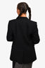 Chloe Black Wool/Cashmere Blend Blazer Jacket Size 42
