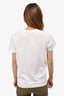 Moncler White Logo Embroidered T-Shirt Size M
