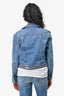 Stella McCartney Blue Denim Logo Hemmed Cropped Jacket Size 38
