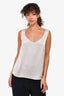 Escada Silver Silk Tank Top Size 44