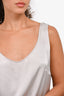 Escada Silver Silk Tank Top Size 44