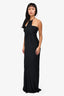 Donna Karan Black Ruched Maxi Dress Size L