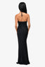 Donna Karan Black Ruched Maxi Dress Size L