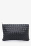 Bottega Veneta Black Intrecciato Leather Medium Pouch