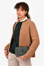 Faure Le Page Green Leather/Canvas 'Express 21' Crossbody