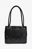 Pre-Loved Chanel™ 2002/3 Black Caviar Leather Shoulder Bag