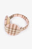 Burberry London Pink/Beige Check Cashmere Ear Muffs Size O/S