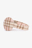 Burberry London Pink/Beige Check Cashmere Ear Muffs Size O/S