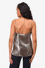Cami NYC Silver Silk Camisole Top Size M