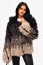 Tom Ford Grey Ombre Boucle Shearling Toggle Jacket Size M