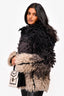 Tom Ford Grey Ombre Boucle Shearling Toggle Jacket Size M