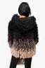 Tom Ford Grey Ombre Boucle Shearling Toggle Jacket Size M