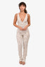 Naeem Kahn Custom Ivory Mesh Beaded Jumpsuit SIze S