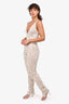 Naeem Kahn Custom Ivory Mesh Beaded Jumpsuit SIze S